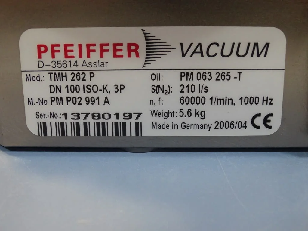 Вакуум помпа PFEIFFER VACUUM TMH 262 P Turbomolecular Pump 210L/S — снимка 7