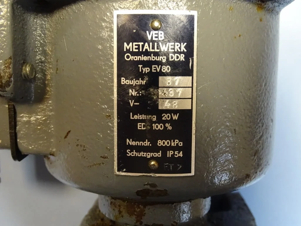 Пневматичен разпределител VEB Metallwerk EV 80 directional valve 48VDC — снимка 7