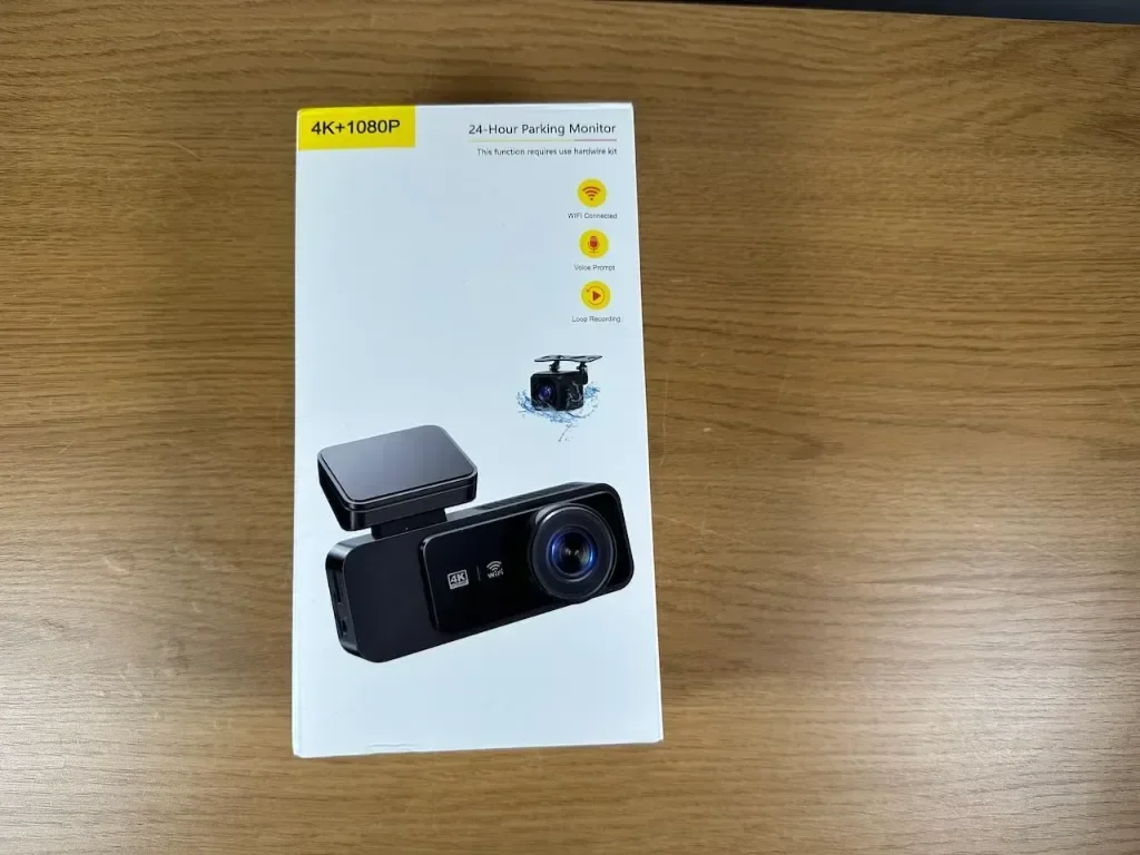 Автомобилна видеорегистраторна камера отпред и отзад 4K+1080P, UHD вграден WiFi с 64GB SD карта — снимка 9