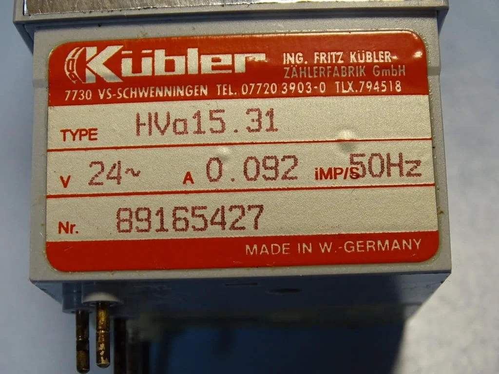 Електромеханичен брояч на време Kubler HVa 15.31 electromechanical time couter — снимка 3