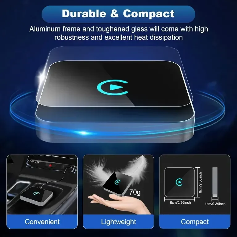 Безжичен адаптер Carplay/Android Auto, 5,8 GHz WiFi, а IOS 10/Android 11 — снимка 6