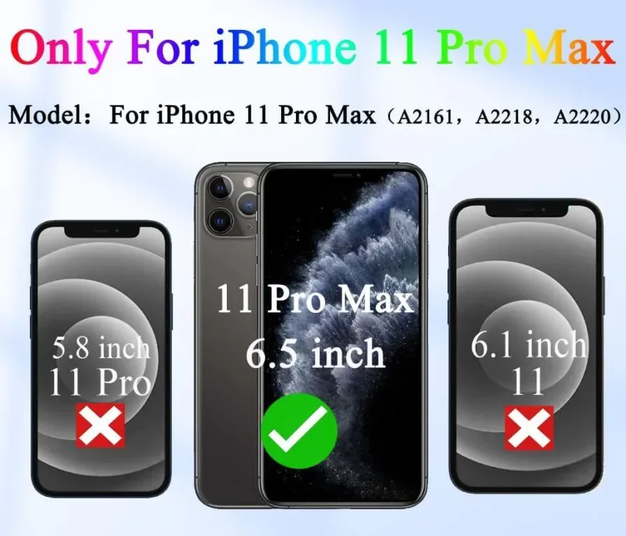 JQYDZH за iPhone 11 Pro Max Смяна на екран LCD 6,5-инчов 3D сензорен дисплей, A2161, A2220, A2218 — снимка 2