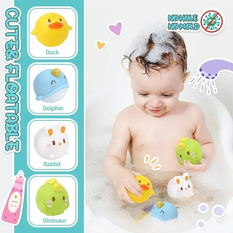 CUTE STONE Бебешки играчки за баня, пътека за изграждане на водна пързалка, плаващи играчки — снимка 7
