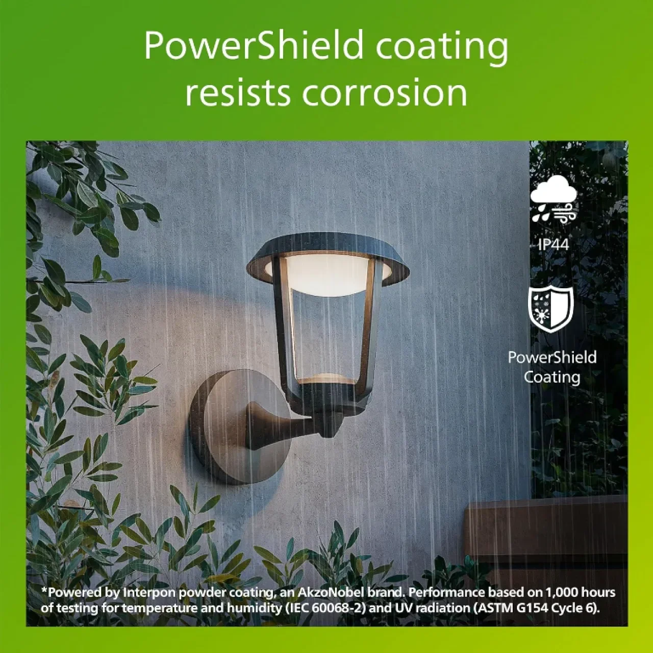 Външна LED стенна лампа Philips Nuvy, 800 lm, 2700 K, PowerShield,IP44 — снимка 2