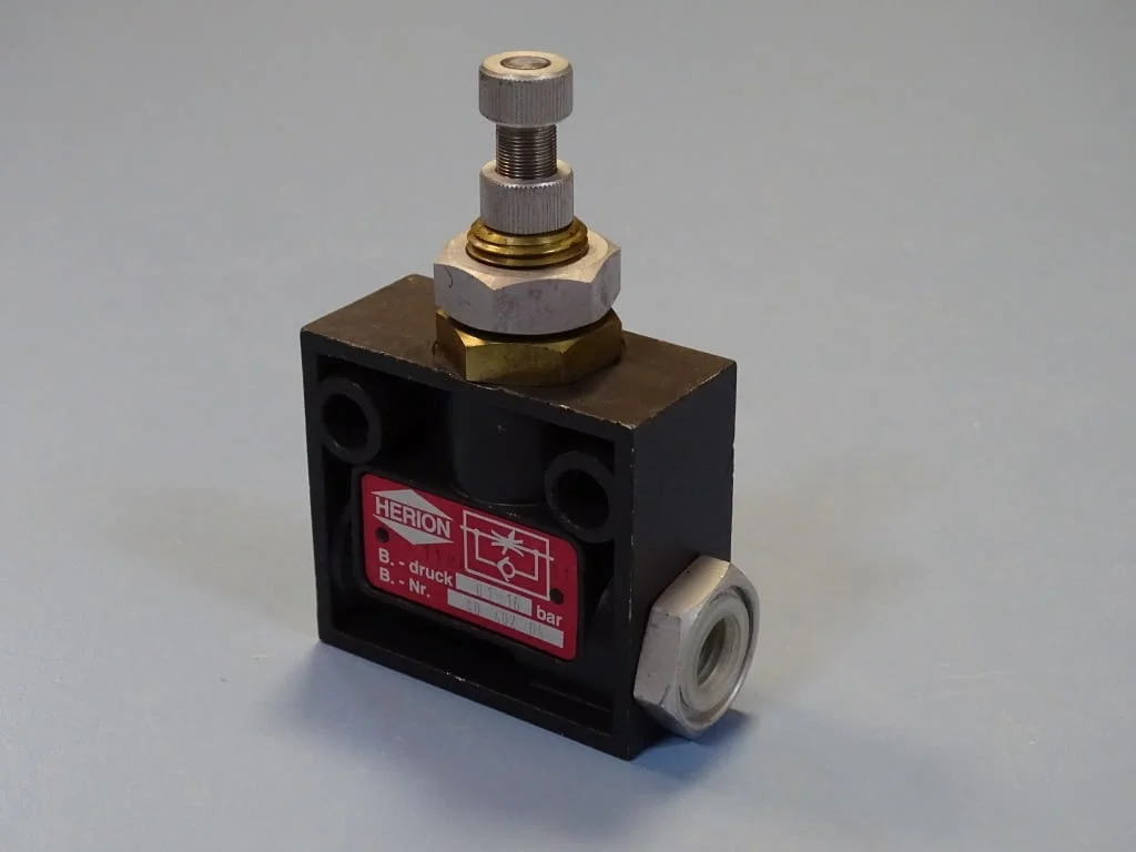 Пневматичен регулатор на дебит HERION 4040204 Flow Control Valve 0.1/16Bar — снимка 2