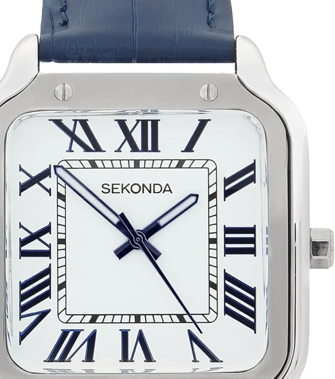 Мъжки кварцов часовник Sekonda Rene 39 мм в сребристо с аналогов дисплей — снимка 3