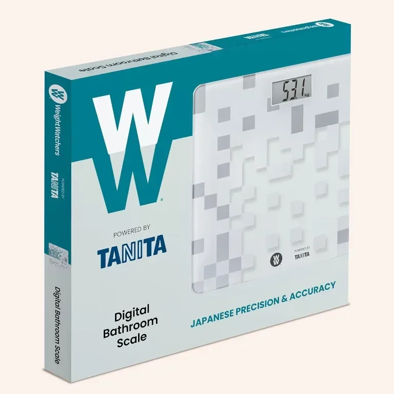WeightWatchers от Tanita HD-380WW – Стилна дигитална везна за баня, капацитет 150 кг — снимка 5