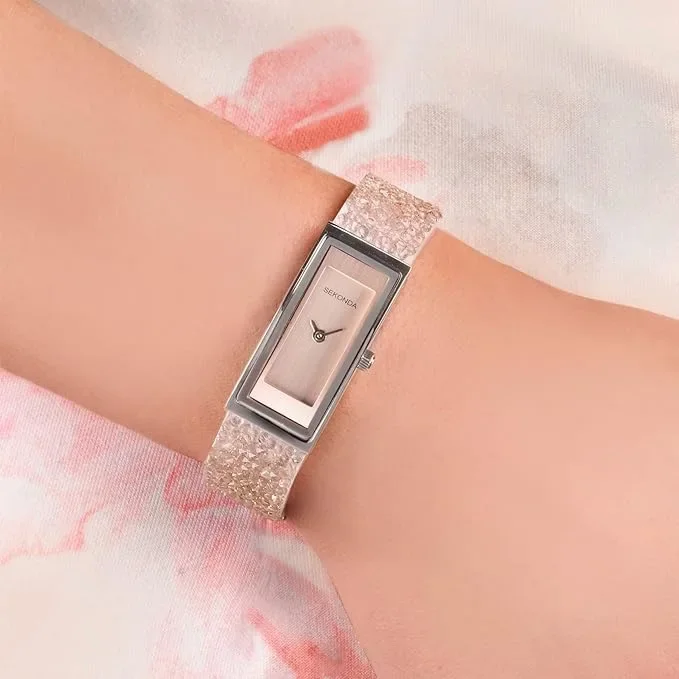 Дамски часовник Sekonda Sparkle Slim с кристали, 17 мм — снимка 3