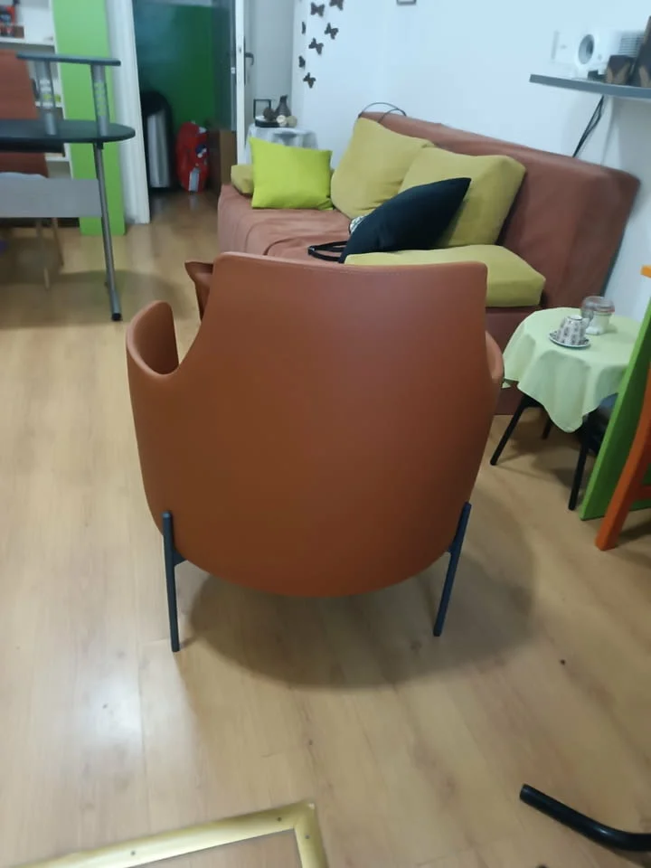 Продавам светло кафяво кожено кресло — снимка 5
