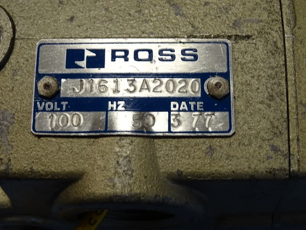 Пилотен пневматичен разпределител за преси ROSS J1613A2020 pneumatic valve 100V — снимка 4