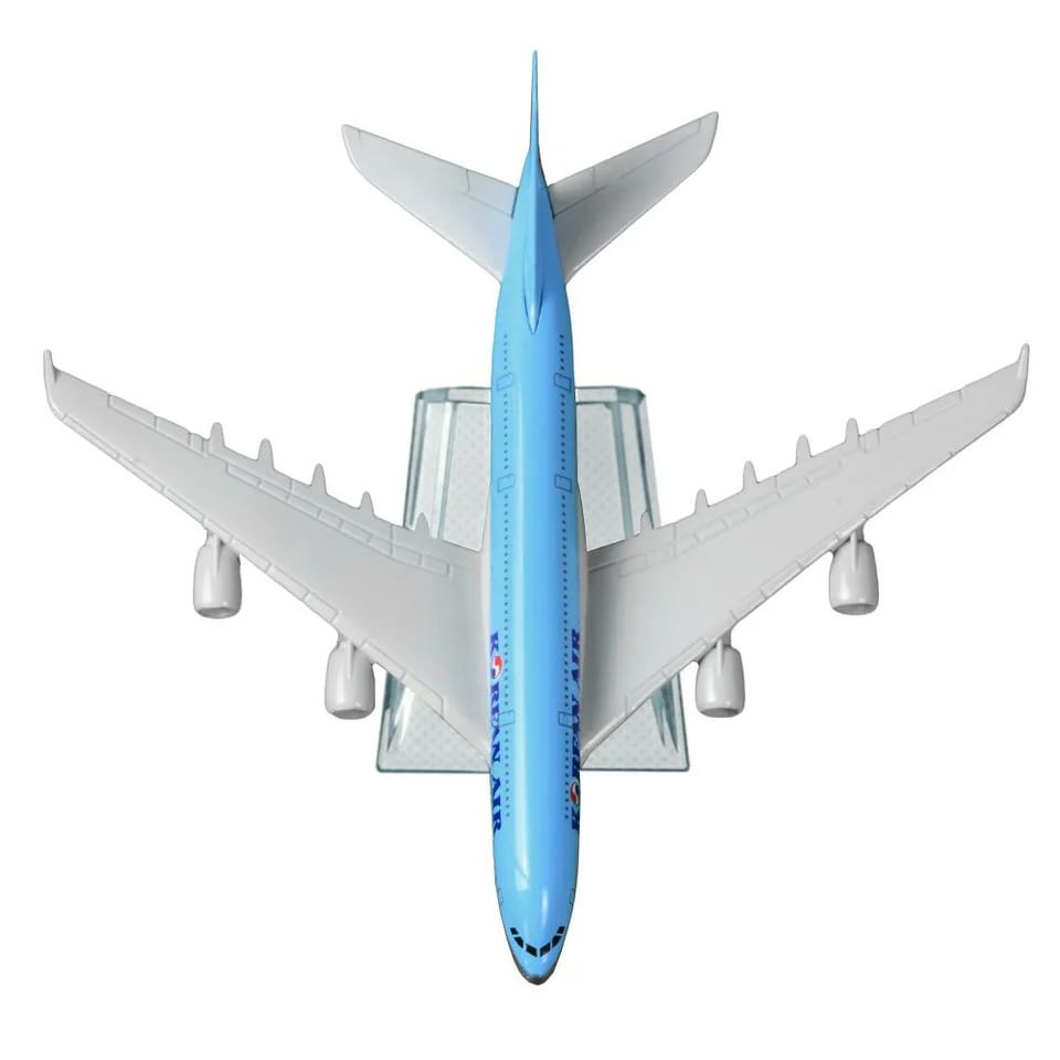 Еърбъс 380 самолет модел макет Korean Air метален A320 Южна Корея Азиатски пътнически класни превози — снимка 3