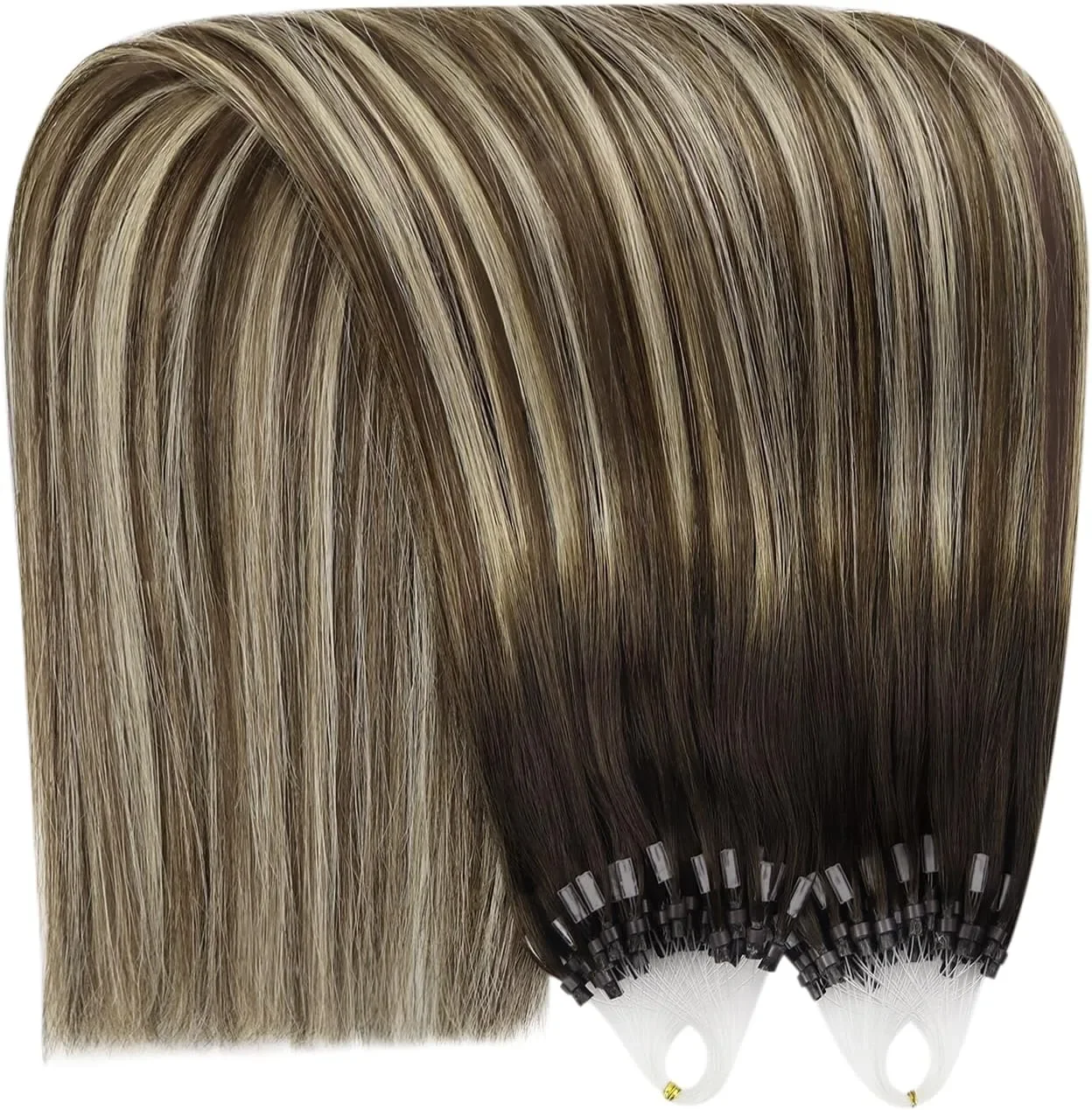 YoungSee Micro Beads екстеншъни за коса, омбре, 50 см, 50 грама — снимка 8