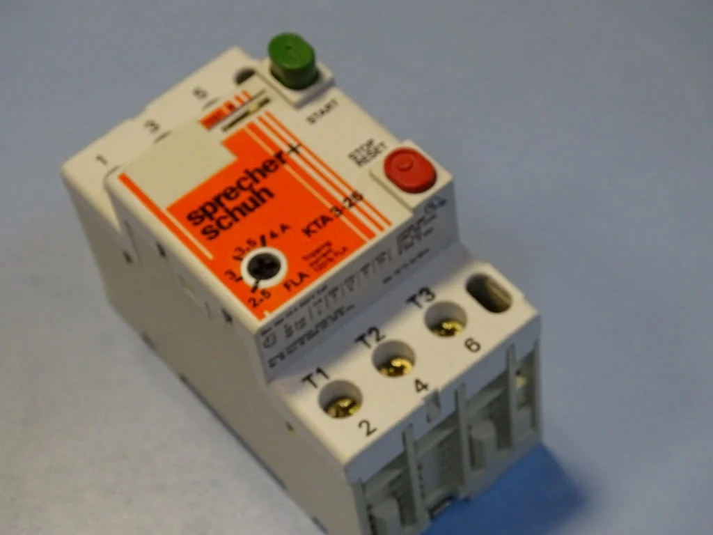 Моторна защита Sprecher+Schuh KTA 3-25 2.5/4A overload relay motor control — снимка 10