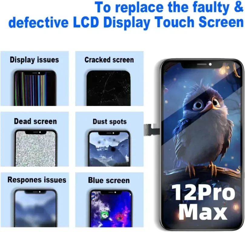 за iPhone 12 Pro Max Смяна на екрана COF, 6,7" LCD дисплей FHD сензорен екран — снимка 5