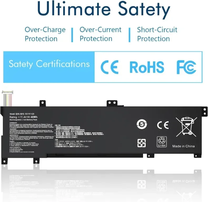 Батерия за лаптоп BRTONG B31N1429, съвместима с ASUS, 11.4v 48Wh — снимка 2