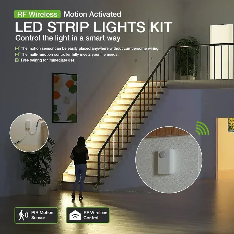 RAYZEEK 6 м LED лентови светлини, безжичен сензор за движение — снимка 3