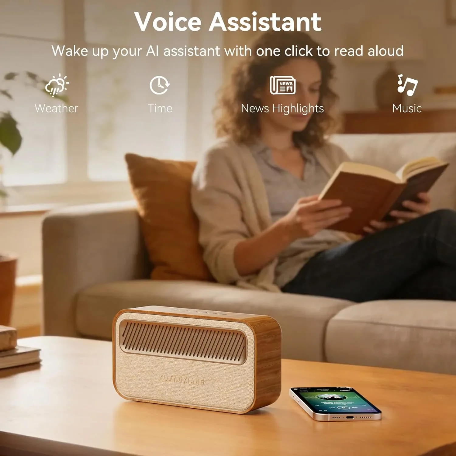 Ретро Bluetooth колонка 45W с USB, AUX и TF карта — снимка 3