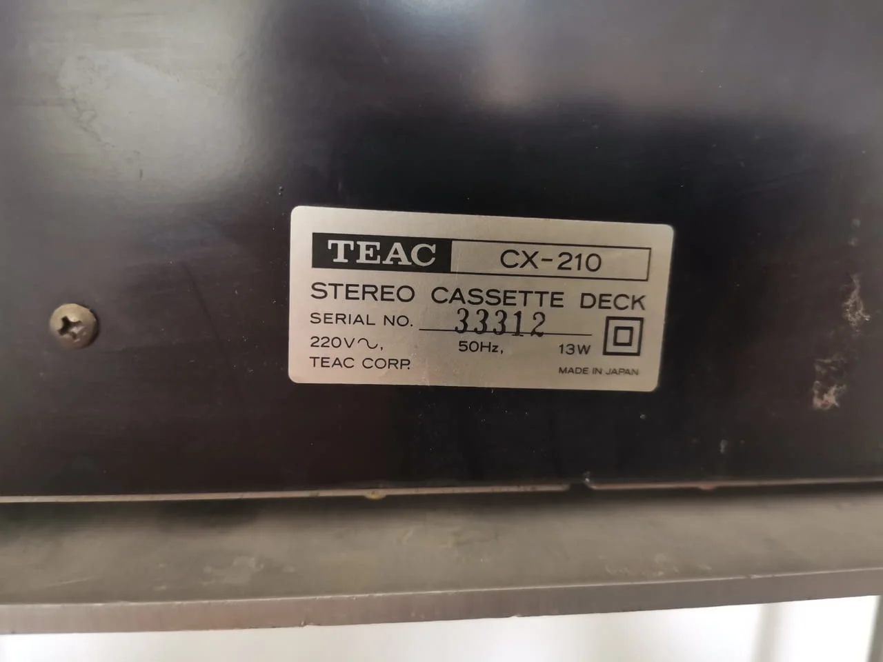 TEAC CX-210 Stereo Cassette Deck — снимка 6