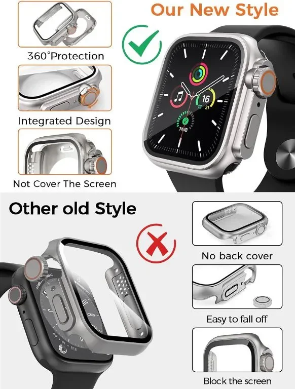 Jessonly 2 броя Защитни калъфи за Apple Watch Series 9/8/7, 45 mm — снимка 6