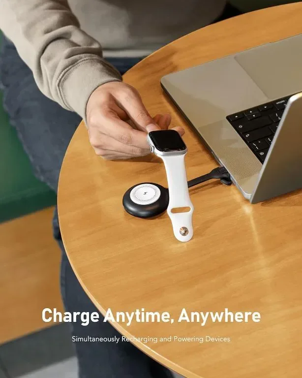 WeeFacny Преносимо зарядно за Apple Watch 1200mAh, безжично — снимка 5
