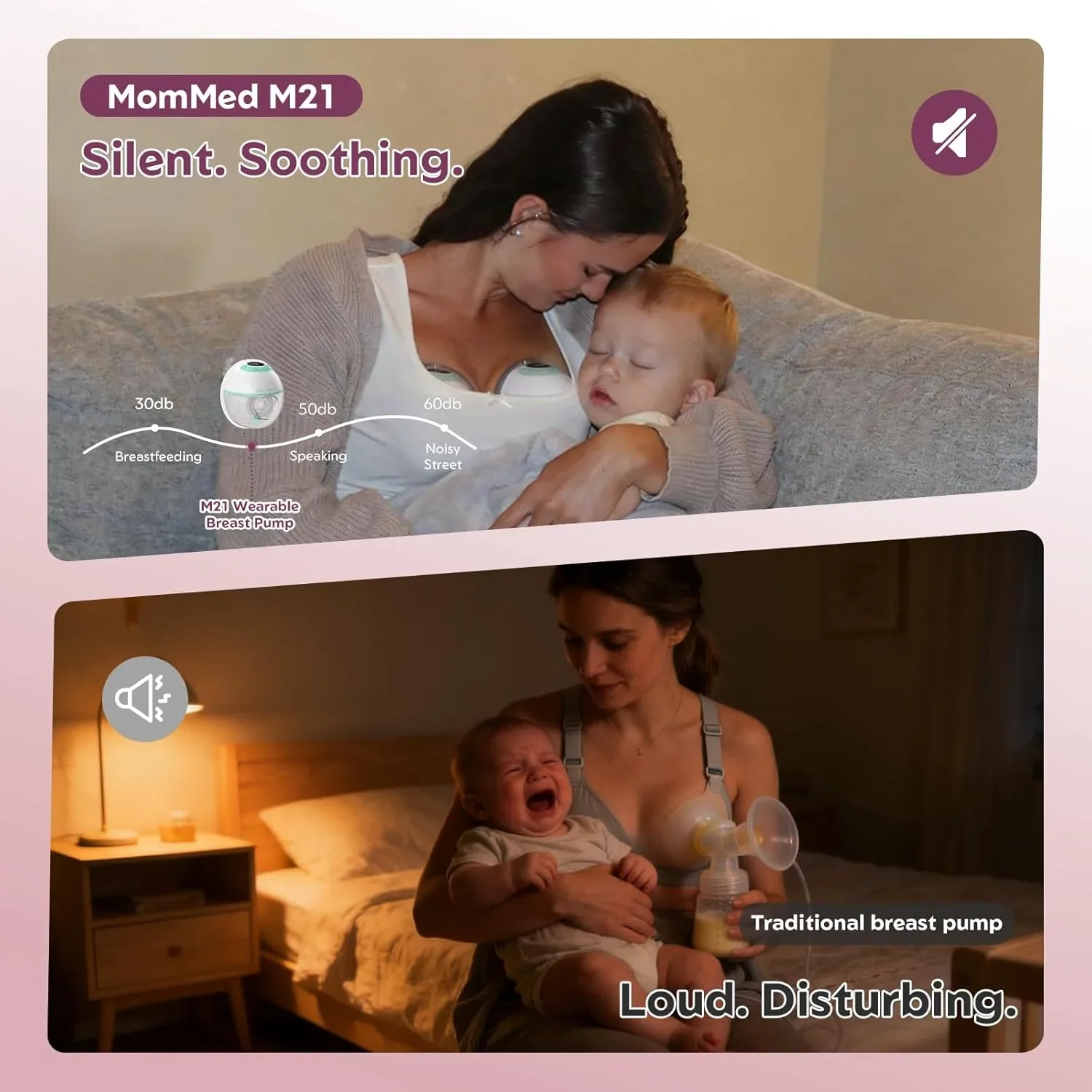 MomMed M21 безжичнa електрическa помпа за кърма комплект 1 бр. — снимка 7