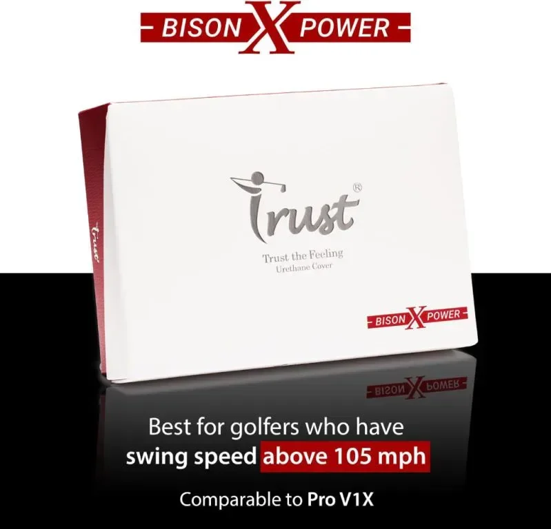 Trust Bison X Power уретанова топка за голф, Модел 2024 K9, бели, 12 броя/1 дузина — снимка 3