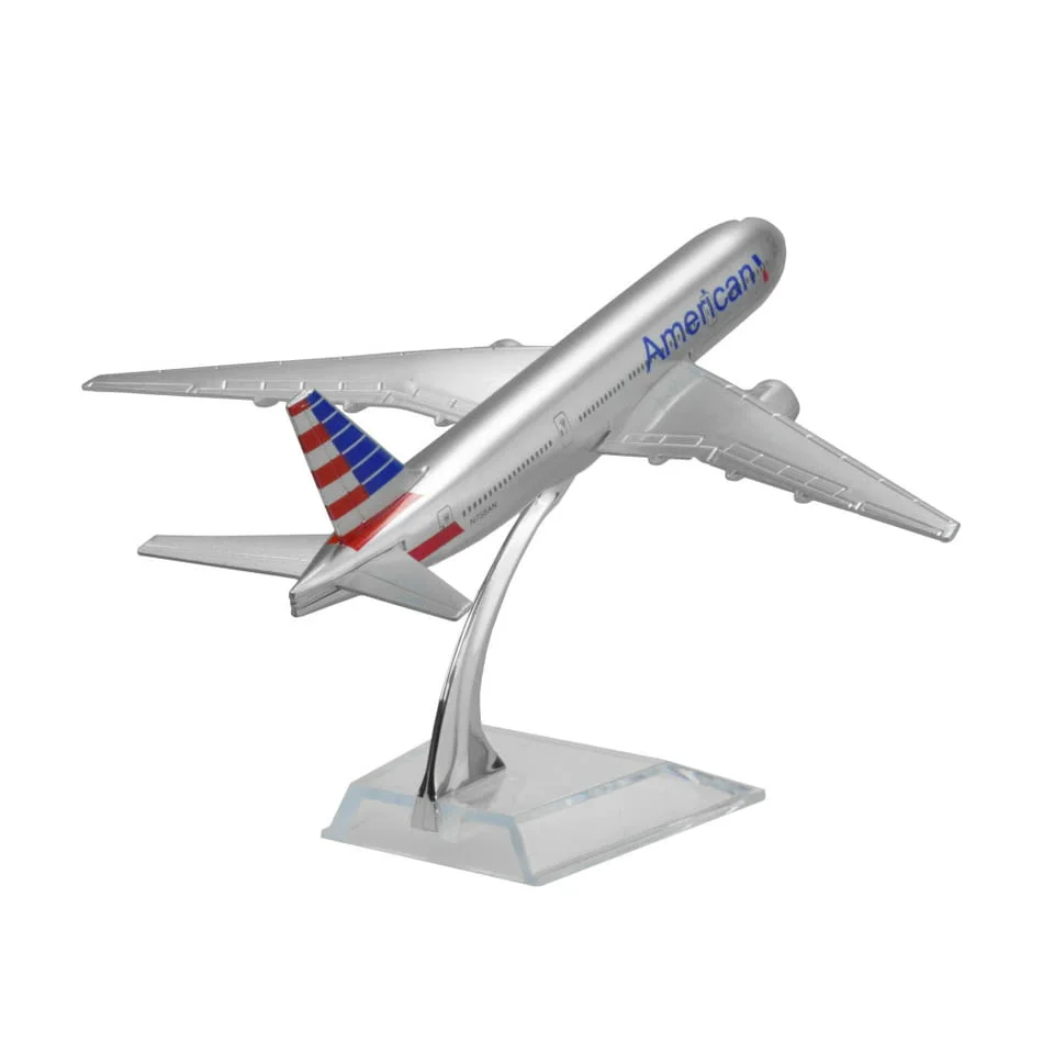 Бойнг 777 самолет модел макет American метален лайнер полет летище пътници писта — снимка 4