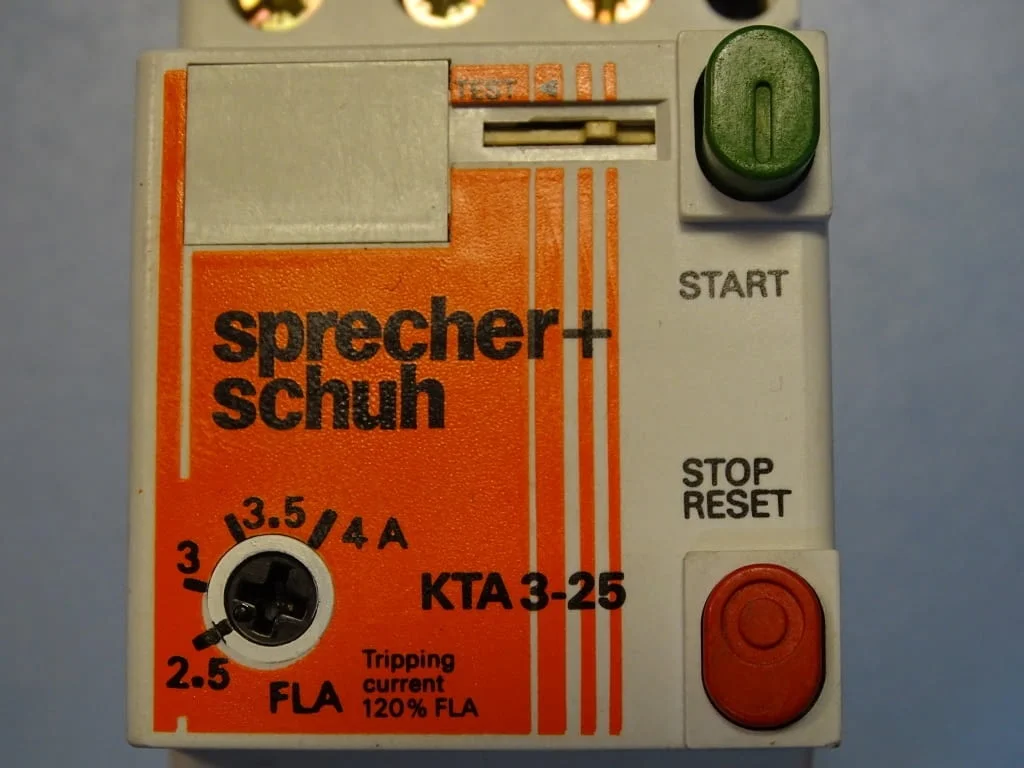 Моторна защита Sprecher+Schuh KTA 3-25 2.5/4A overload relay motor control — снимка 9