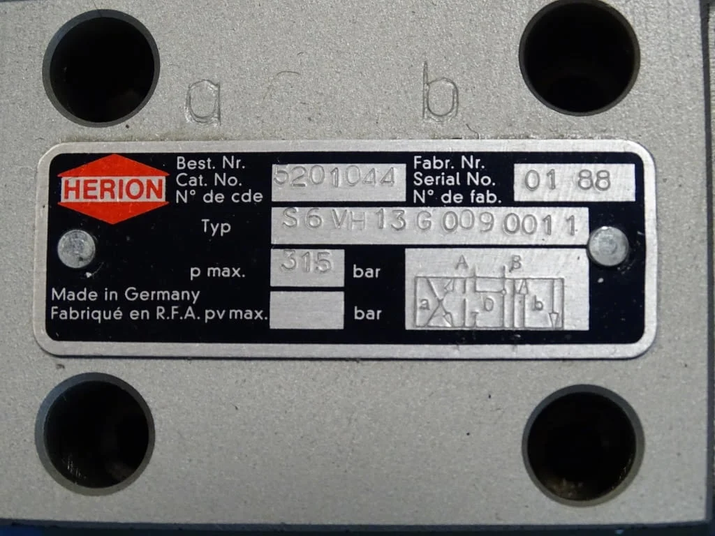 Хидравличен разпределител HERION S6VH13G0090011 directional valve 24VDC — снимка 4