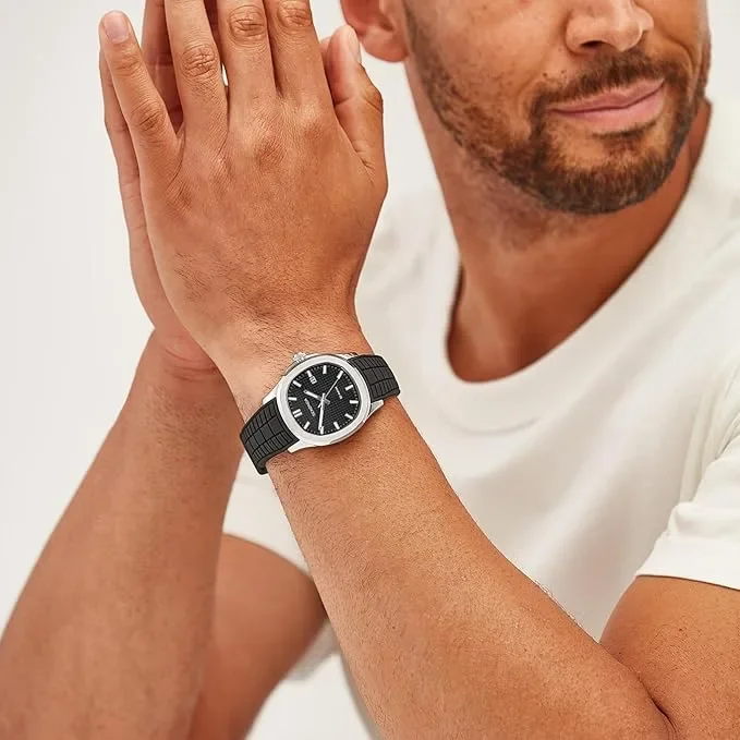 Мъжки часовник Sekonda Octaire с черна силиконова каишка, водоустойчив — снимка 3