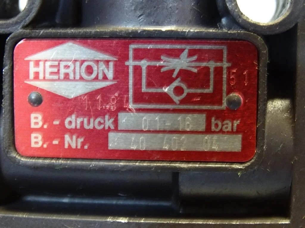 Пневматичен регулатор на дебит HERION 4040204 Flow Control Valve 0.1/16Bar — снимка 5