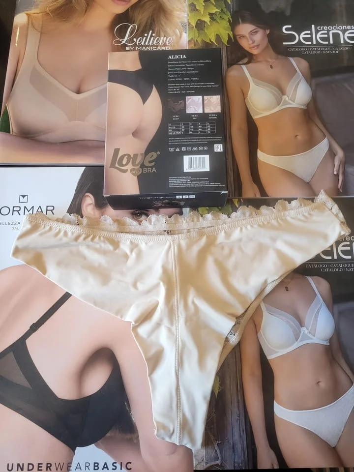 Love and bra S, M, L, XL италианска черна, телесна, перленобяла дантелена бразилиана дантелени полупрашки — снимка 5