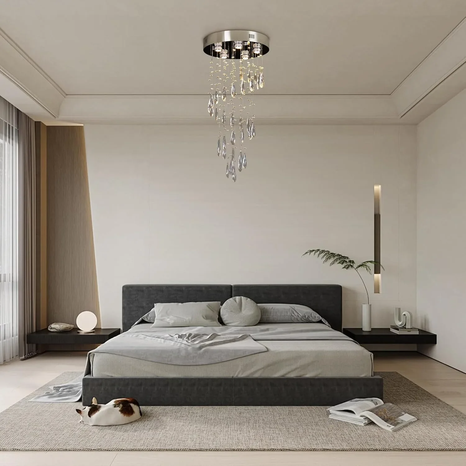 Полилей с кристални елементи и LED/крушки GU10, 5x GU10 (крушки не са включени) — снимка 3