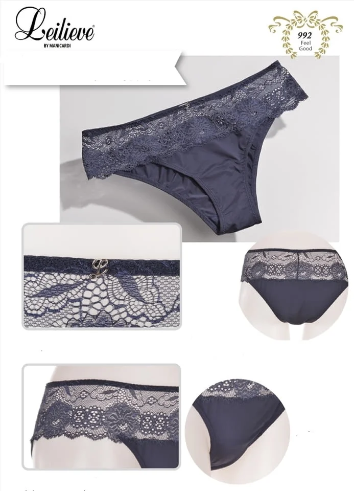 Leilieve M, L, XL, XXL черни, тъмносини, телесни, бели дантелени бикини нормална талия Лейлиеве М, Л, ХЛ, 2ХЛ — снимка 4