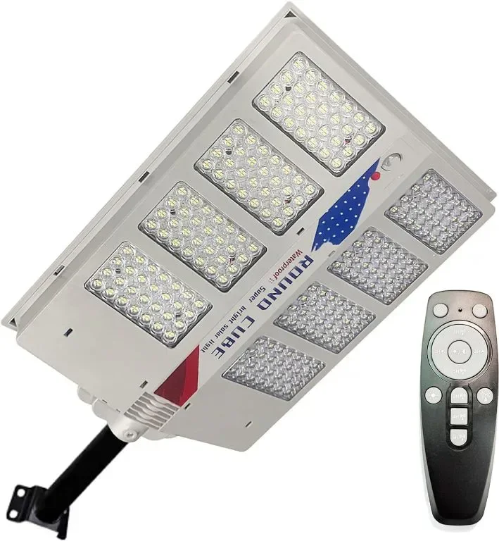 Round Cube LED соларна улична лампа, сензор за движение и дистанционно