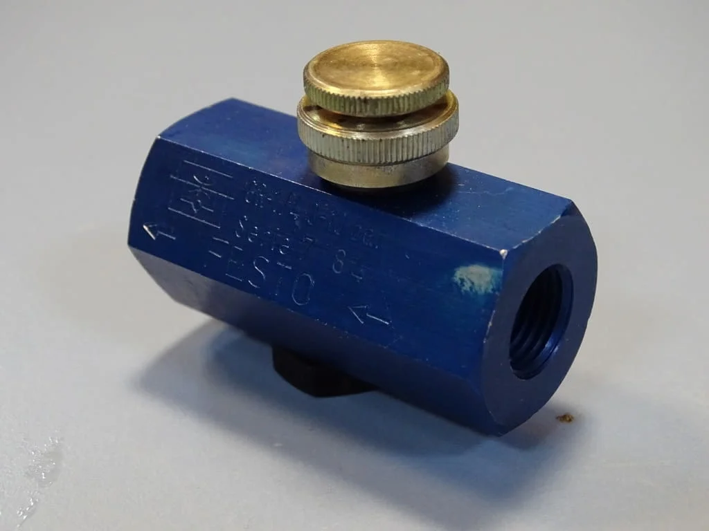 Вентил за контрол на потока Festo GR-1/4 Flow Control Valve 0-10Bar — снимка 2