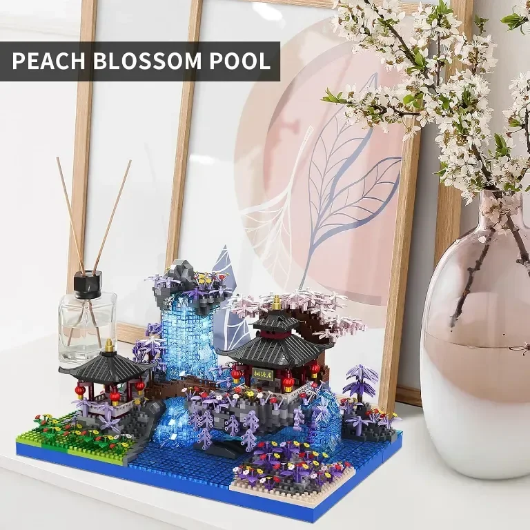 Комплект от 2400 части CAXIMSY Cherry Blossom Bonsai Tree с акрилен капак, 6+ години — снимка 6