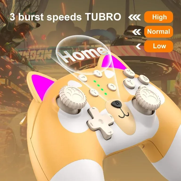 STOGA Cute Puppy Switch Controller - Безжичен Gaming Pro контролер за PC, Switch OLED и Switch Lite — снимка 3