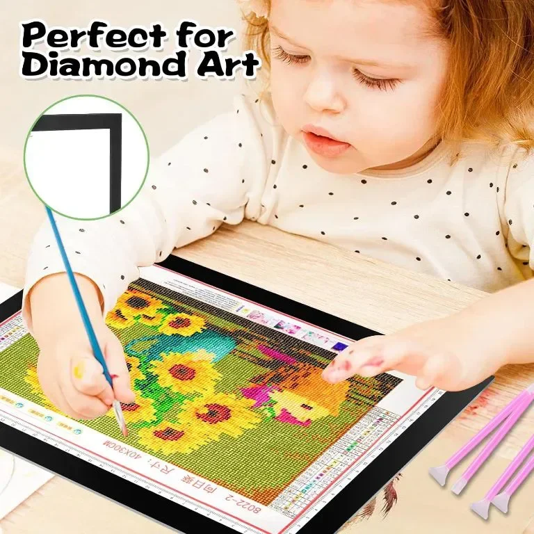 RTjoy A4 LED Light Tracing Pad,регулируема светлинна USB дъска за деца — снимка 6