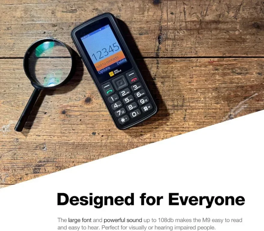 Мобилен телефон AGM M9 2G, за възрастни, IP68/IP69K, 3 слота за карти — снимка 5