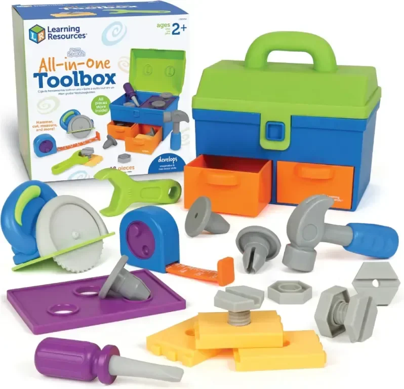 New Sprouts All-in-One Toolbox Комплект инструменти 18 ч. с кутия за носене, играчка за деца 2+ год.
