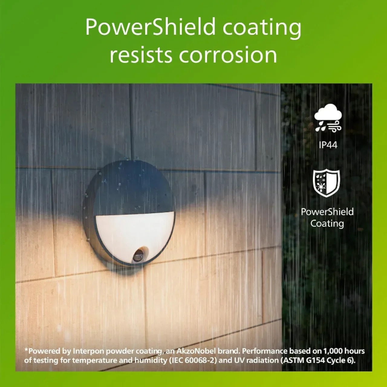 Външна стенна лампа Philips Capricorn IR, 800 lm, 2700 K, PowerShield, IP44, сензор за движение — снимка 3