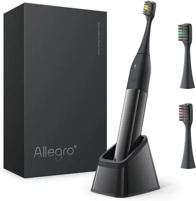 Allegro Luxury Premium Polished Metal Sonic четка за зъби M1- Gunmetal Black