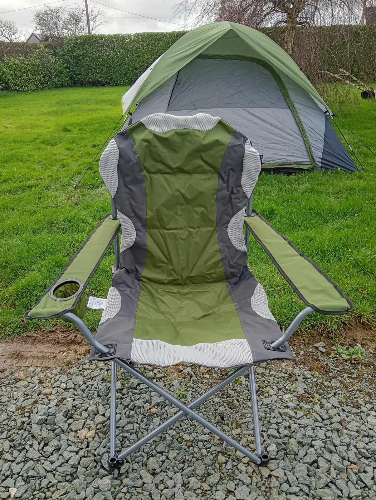 Къмпинг стол със сгъваема висока облегалка SUMMIT Outdoor Leisure и чанта за носене — снимка 8