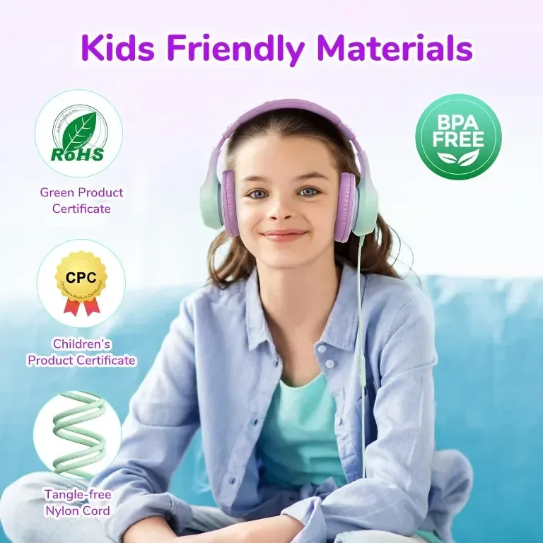 Детски слушалки EarFun с кабел, сгъваеми слушалки с микрофони, 85/94dBA безопасно ограничение — снимка 8