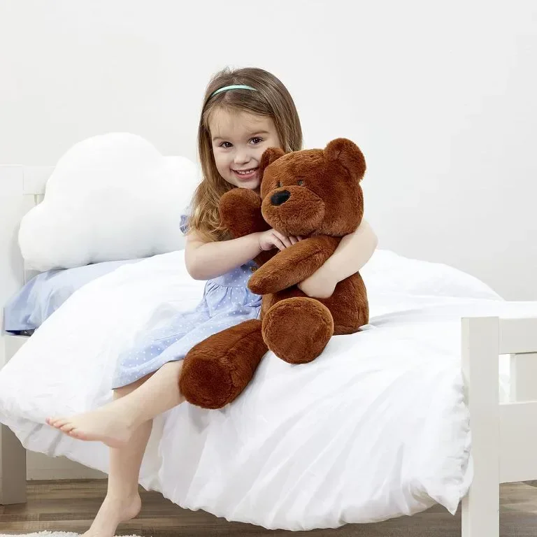Rainbow Designs Меко плюшено мече, играчка за малки деца, подходяща от раждането, кафяво — снимка 3