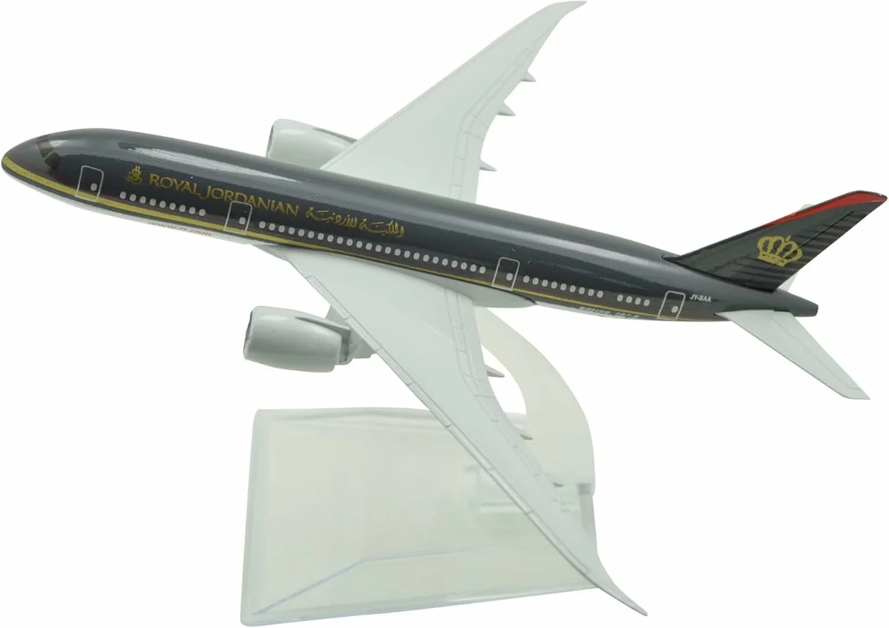 Boeing 787 самолет модел макет Royal Jordanian красив модел черен пътешествие екскурзия полет пилот — снимка 5