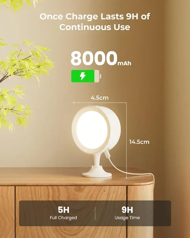 FULEN LED стенна лампа, пакет от 2 броя, 18 цвята, 4 нива на яркост, 8000mAh, дистанционно