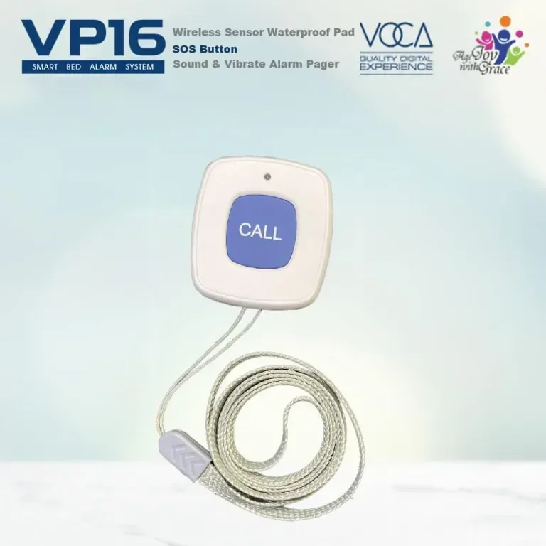 VOCA Smart Bed Alarm System за възрастни хора VP16 Безжична водоустойчива сензорна подложка пейджър — снимка 3