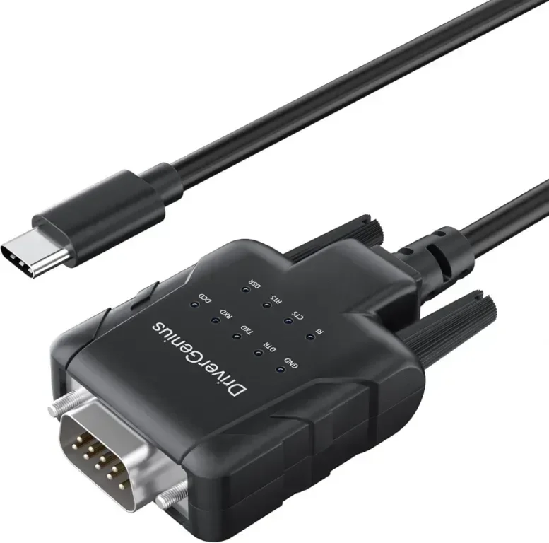 DriverGenius USB232A-E-C | USB-C към сериен/RS232 (DB9) адаптер,Windows 11,macOS 15 (пакет от 2 бр) — снимка 3